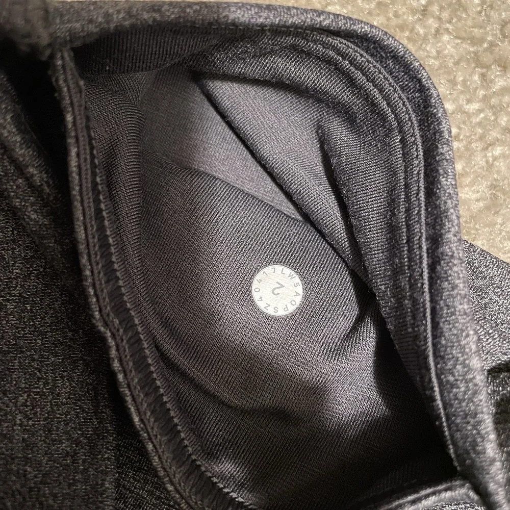 Lululemon‎ High Times Pant Heathered Grey Space Dye Mesh Leggings Size 2
